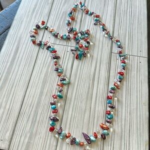 36” Stone and Bead Necklace